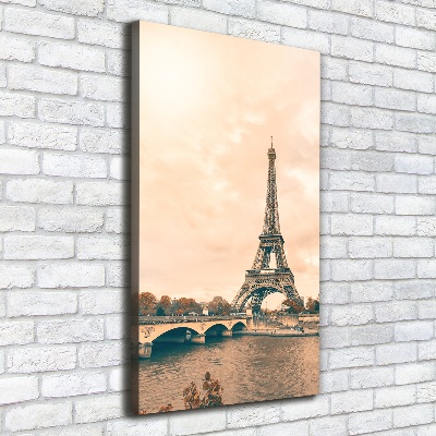 Stampa quadro su tela verticale Torre Eiffel Parigi