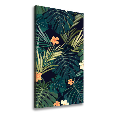 Quadro su tela canvas verticale Fiori hawaiani