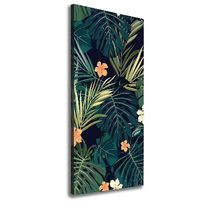 Quadro su tela canvas verticale Fiori hawaiani