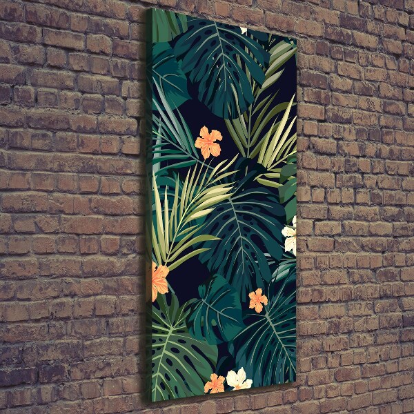 Quadro su tela canvas verticale Fiori hawaiani