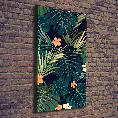 Quadro su tela canvas verticale Fiori hawaiani