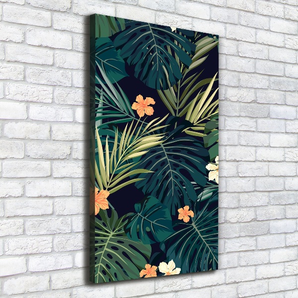 Quadro su tela canvas verticale Fiori hawaiani