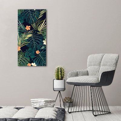 Quadro su tela canvas verticale Fiori hawaiani