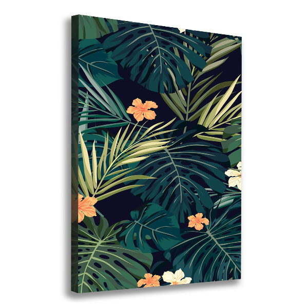 Quadro su tela canvas verticale Fiori hawaiani