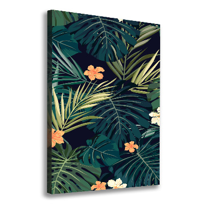 Quadro su tela canvas verticale Fiori hawaiani