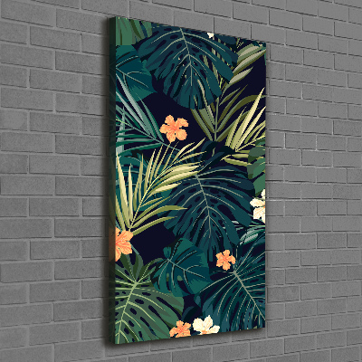 Quadro su tela canvas verticale Fiori hawaiani