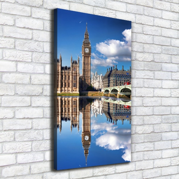 Quadro su tela canvas verticale Big Ben di Londra