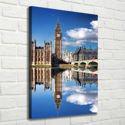 Quadro su tela canvas verticale Big Ben di Londra