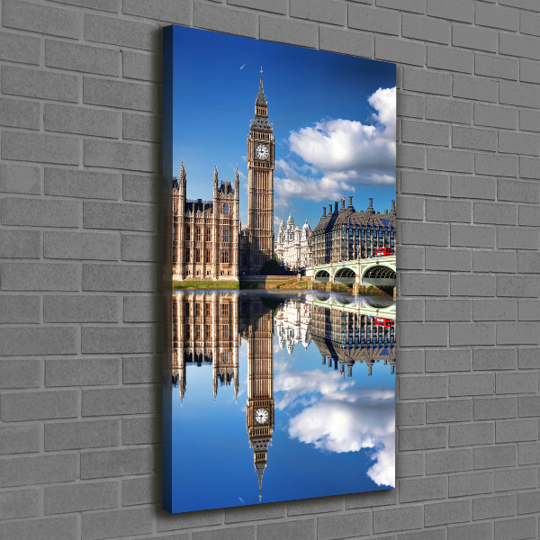 Quadro su tela canvas verticale Big Ben di Londra