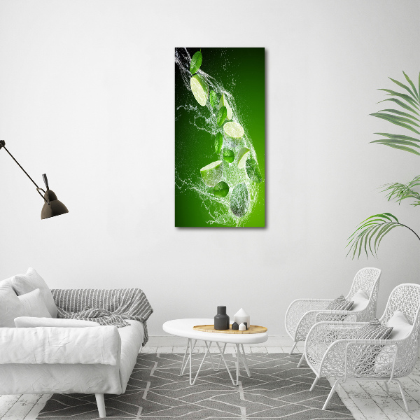 Quadro su tela canvas verticale Lime