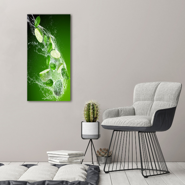 Quadro su tela canvas verticale Lime