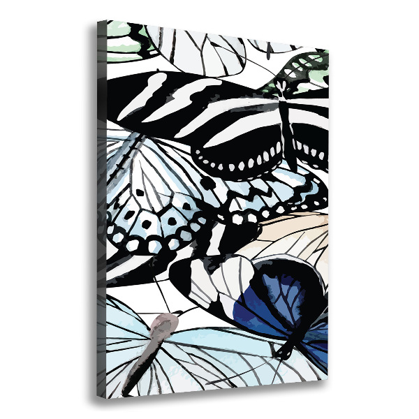 Stampa quadro su tela verticale Farfalle