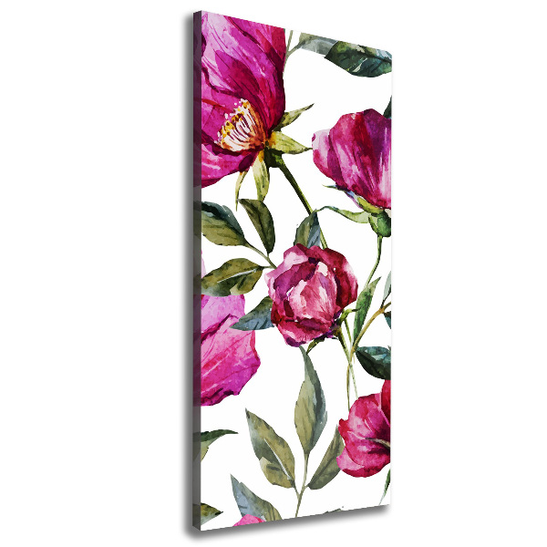 Quadro su tela canvas verticale Papaveri