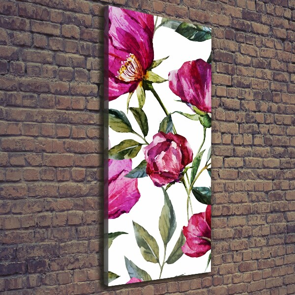 Quadro su tela canvas verticale Papaveri