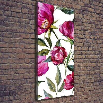 Quadro su tela canvas verticale Papaveri