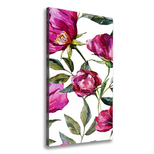 Quadro su tela canvas verticale Papaveri