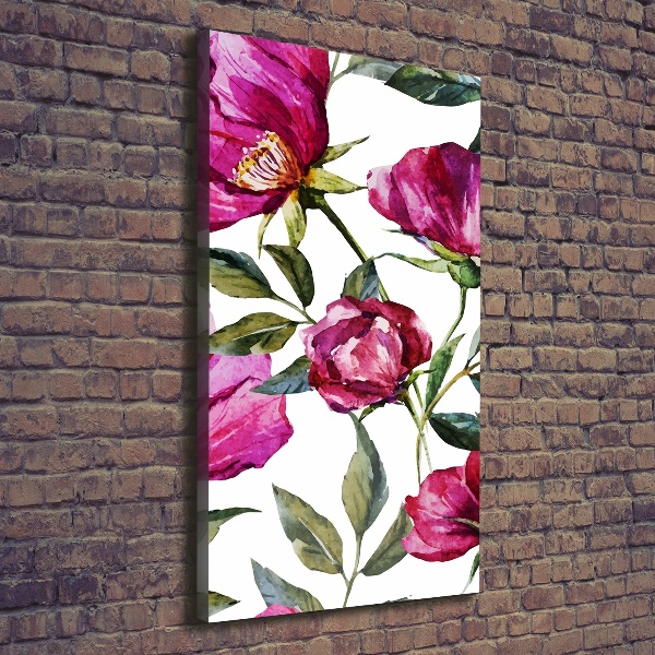 Quadro su tela canvas verticale Papaveri