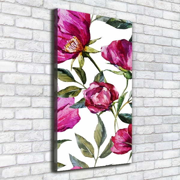 Quadro su tela canvas verticale Papaveri