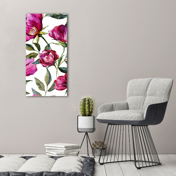 Quadro su tela canvas verticale Papaveri