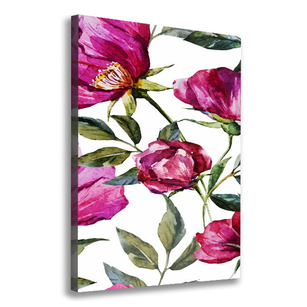 Quadro su tela canvas verticale Papaveri