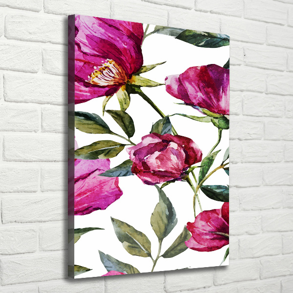 Quadro su tela canvas verticale Papaveri