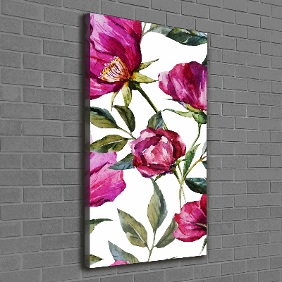 Quadro su tela canvas verticale Papaveri