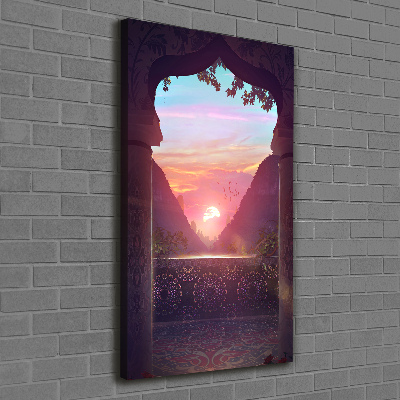 Quadro foto su tela verticale Architettura orientale