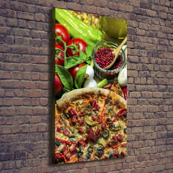 Stampa quadro su tela verticale Pizza