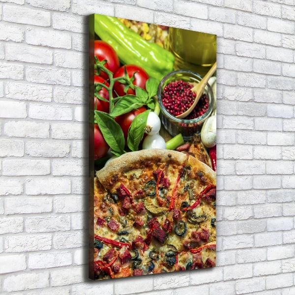Stampa quadro su tela verticale Pizza