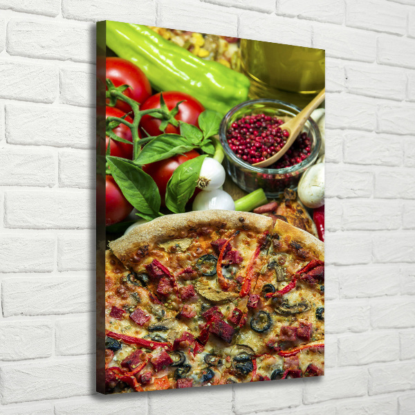 Stampa quadro su tela verticale Pizza