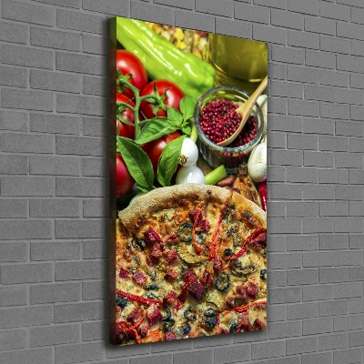 Stampa quadro su tela verticale Pizza