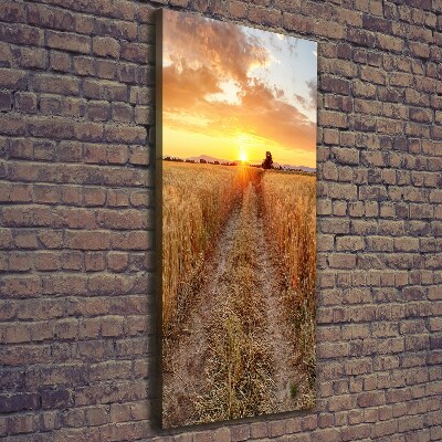 Quadro foto su tela verticale Campo di grano