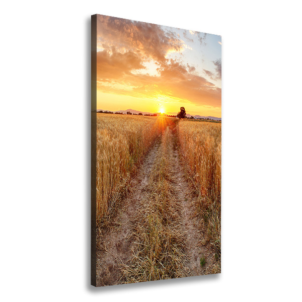 Quadro foto su tela verticale Campo di grano