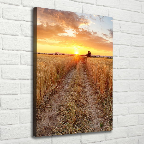 Quadro foto su tela verticale Campo di grano