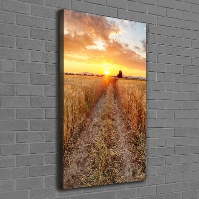 Quadro foto su tela verticale Campo di grano