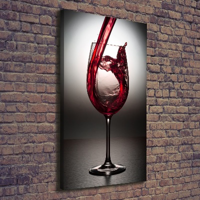 Quadro su tela canvas verticale Vino rosso