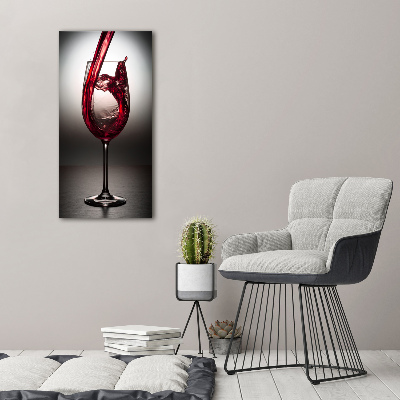 Quadro su tela canvas verticale Vino rosso