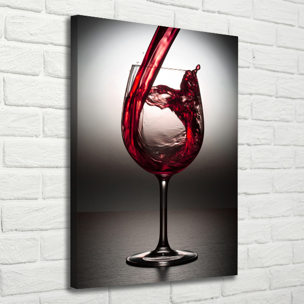 Quadro su tela canvas verticale Vino rosso