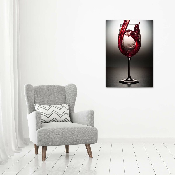 Quadro su tela canvas verticale Vino rosso