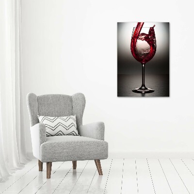 Quadro su tela canvas verticale Vino rosso