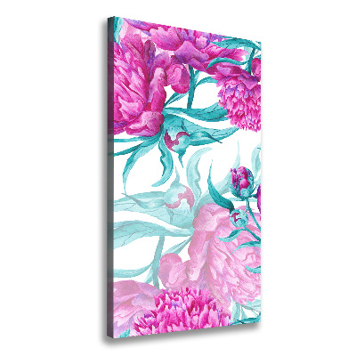 Quadro su tela canvas verticale Peonie