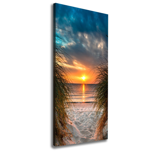 Quadro su tela canvas verticale Mare al tramonto