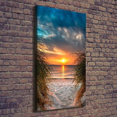 Quadro su tela canvas verticale Mare al tramonto