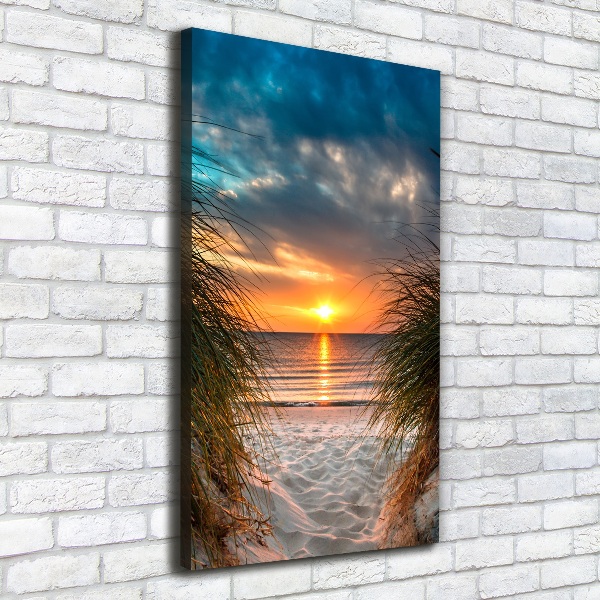 Quadro su tela canvas verticale Mare al tramonto