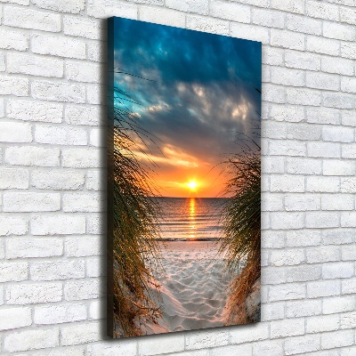 Quadro su tela canvas verticale Mare al tramonto