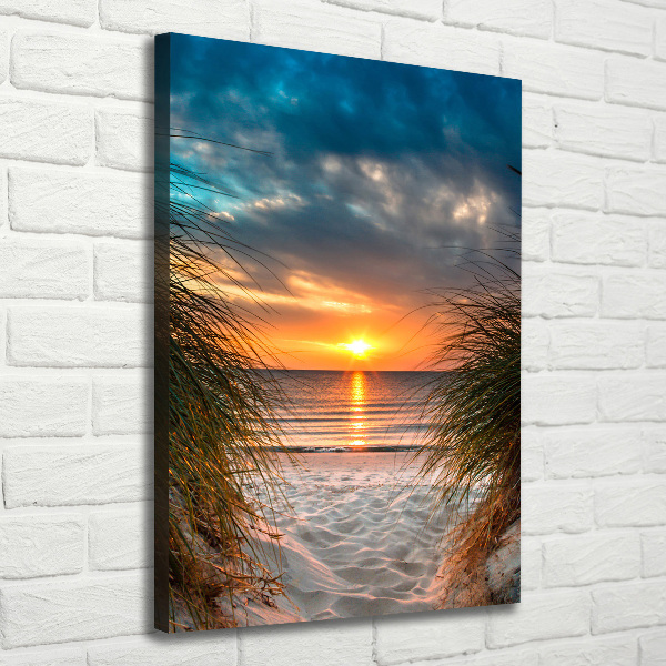 Quadro su tela canvas verticale Mare al tramonto