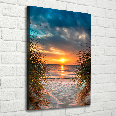 Quadro su tela canvas verticale Mare al tramonto
