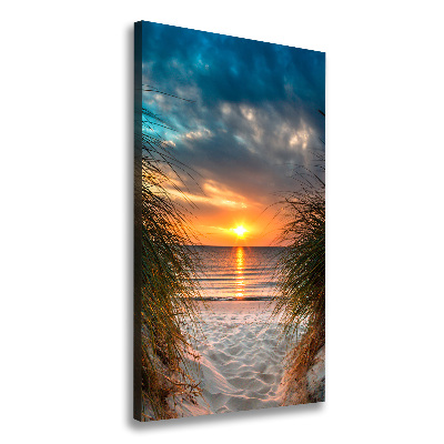 Quadro su tela canvas verticale Mare al tramonto