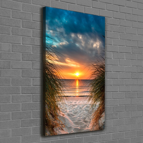 Quadro su tela canvas verticale Mare al tramonto