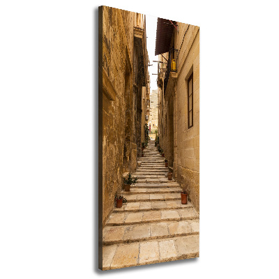 Quadro su tela canvas verticale Le strade di Malta